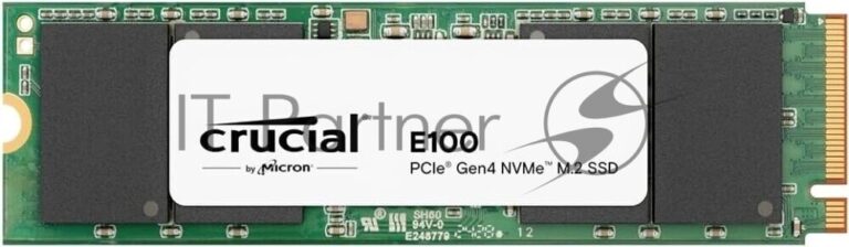 Накопитель SSD Crucial E100, 480Gb, M.2 2280, PCIe 4.0 x4, NVMe, R/W 4700/2500 1