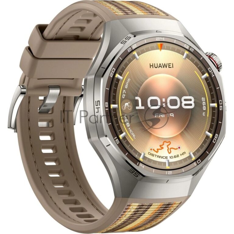 Умные часы HUAWEI Watch GT 6 Pro ATM-B29, 1.47" AMOLED, Wi‑Fi, Bluetooth, NFC, 5 ATM/IP69, коричневый / серебристый 1