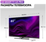 Телевизор Haier 65" AX Pro черный QLED 4K UHD 120Hz Smart TV 20