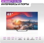 Телевизор Haier 65" S2 Pro черный QLED 4K UHD 60Hz Smart TV Android TV 2GB/16GB 6