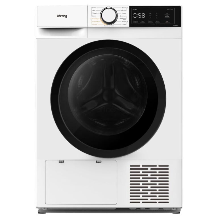 Сушильная машина Korting KD 60HP83 белый, 8 кг, сушка - тепловой насос, программ - 15, 59.5 x 84.5 x 60 см 1