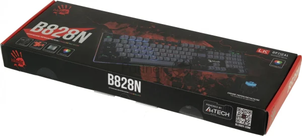 Клавиатура проводная A4Tech Bloody B828N USB черный/серый