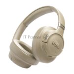 Беспроводные/проводные наушники JBL Tune 780NC бежевый, полноразмерные, Bluetooth + проводной, адаптивное шумоподавление