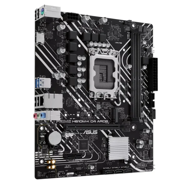 Материнская плата ASUS PRIME H610M-K D4 ARGb, LGA 1700, Intel H610, 2xDDR4, 4xSATA, 1xM.2, 1xPCIe 4.0 x16, 1xHDMI, 1x1Gb LAN, 2xUSB 5Gbps, 4xUSB 2.0, 7.1, mATX 1