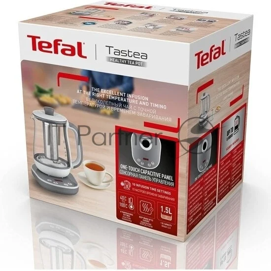 Чайник электрический Tefal BJ551B10 1.5 л, 1430 Вт, белый/серый