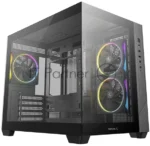 Компьютерный корпус Deepcool CG330 3F без БП, боковое окно (панорама), 3x120мм ARGB PWM вентилятора, черный, mATX 10