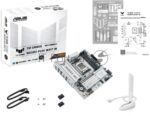 Материнская плата Asus TUF GAMING B850M-PLUS WIFI7 W, AM5, AMD B850, 4xDDR5, 4xSATA, 3xM.2, 1xPCIe 5.0 x16, 1xPCIe 3.0 x1, 1xDP, 1xHDMI, 1x2.5Gb LAN, Wi-Fi 7, Bluetooth 5.4, 1xUSB-C 20Gbps, 3xUSB-A 10Gbps, 4xUSB-A 5Gbps, 4xUSB-A 2.0, 5x3.5 мм, 7.1, mATX 1