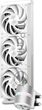Система охлаждения Water Cooling System PCCooler DE360 Pro WH (300W, 360мм, White, ARGB Pump, Fans: 3x120мм, 86.73CFM, 32dBA, 2200RPM/Pump height 57мм, 28dBA, 3200RPM, Rad thickness 27мм/S: 1851, 1700, 1200, 115X, AM5, AM4, AM3) 6