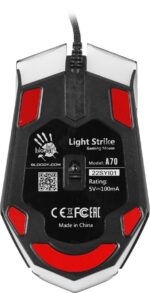 Мышь проводная A4Tech Bloody A70 черный, 6200 dpi, USB, кнопки - 8 7