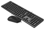 Комплект клавиатура+мышь A4Tech KK-3330S проводной, USB, 1200 DPI, чёрный 18
