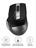 Мышь беспроводная A4Tech Fstyler FG35 серый/черный, 2000 dpi, радиоканал, USB, кнопки - 6 1