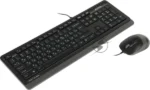 Комплект клавиатура+мышь A4Tech FStyler F1010 проводной, USB, 1600 DPI, чёрный 15