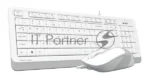 Комплект клавиатура+мышь A4Tech FStyler F1010 проводной, USB, 1600 DPI, белый/серый 8