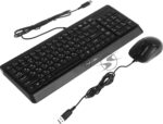 Комплект клавиатура+мышь A4Tech FStyler F1512 проводной, USB, 1200 DPI, черный 12