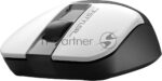 Мышь беспроводная A4Tech Fstyler FG12 белый/черный, 1200 dpi, радиоканал, USB, кнопки - 3 2