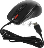 Мышь проводная + коврик A4Tech X-7120 черный, 2000 dpi, USB, кнопки - 7 13