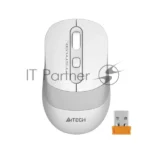 Мышь беспроводная A4Tech Fstyler FG10 белый/серый, 2000 dpi, радиоканал, USB, кнопки - 4 10