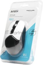Мышь беспроводная A4Tech Fstyler FB12 белый/черный, 1200 dpi, радиоканал, Bluetooth, USB, кнопки - 3 2