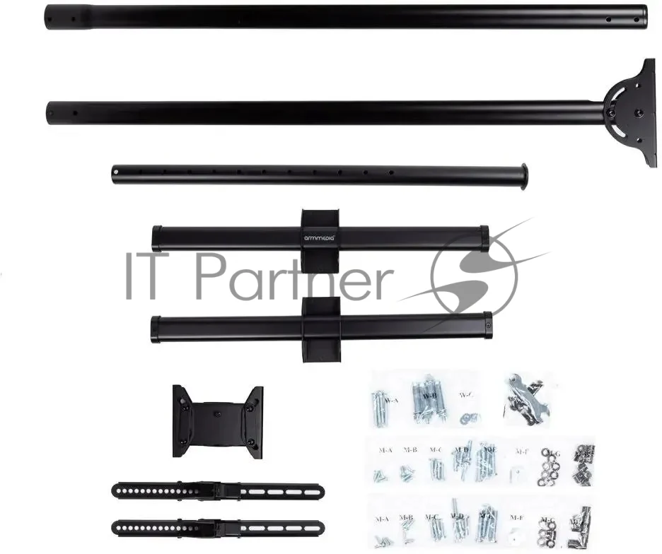 Кронштейн для телевизора Arm Media LCD-3050 черный, 32"-90" макс. 90 кг, потолочный, поворот и наклон 1