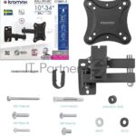 Кронштейн для телевизора Kromax CORBEL-3 черный, 10"-32" макс. 25 кг, настенный, поворот и наклон