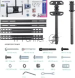 Кронштейн для телевизора Kromax COBRA-4 черный, 15"-75" макс. 65 кг, потолочный, поворот и наклон 2