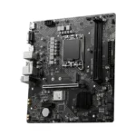 Материнская плата MSI PRO H610M-G WIFI, LGA 1700, Intel H610, 2xDDR5 (до 64 ГБ), 4xSATA, 1xM.2 (PCIe 3.0 x4), 1xPCIe 4.0 x16, 2xPCIe x1, 1xVGA, 1xHDMI, 1xDP, 1x1Gb LAN, Wi-Fi 5, Bluetooth 4.2, 4xUSB-A 5Gbps, 2xUSB-A 2.0, 1xPS/2, 3x3.5 мм, 7.1, чёрный, mATX 1