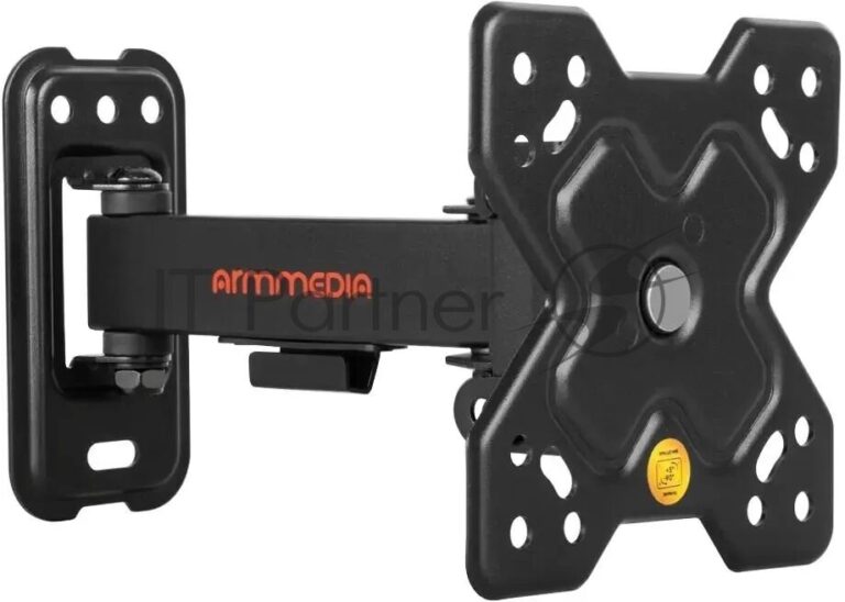 Кронштейн Arm media MARS-5 черный, 15 шт/уп. Кр. стал. настенный для TV 10"-32", max 25 кг, 4 ст св., нак. +5°-15°, пов. ±90° от ст. 62-194 мм. max VESA 100x100 мм. 1