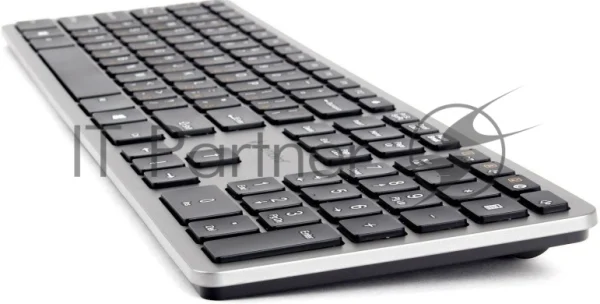 Клавиатура беспроводная Gembird KBW-3, USB, серебристый/черный 1