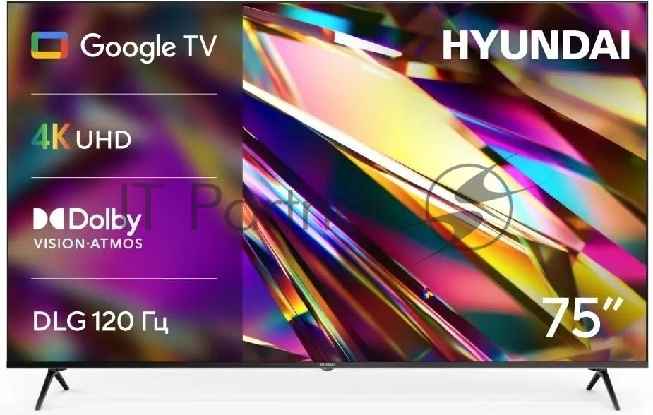 Телевизор Hyundai 75" H-LED75BU7011 черный LED 4K UHD 60Hz Smart TV 2GB/16GB 1