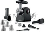 Мясорубка электрическая Bosch MFWS640B черный, 2100 Вт, 3.5 кг/мин, реверс, насадки - 9 1
