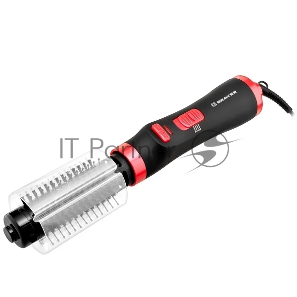 Фен-щетка BRAYER BR3133RD черный/красный, 1000 Вт, 40 мм 1