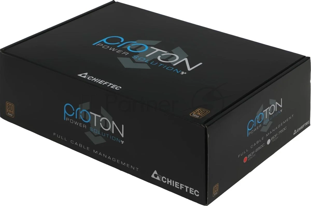 Блок питания Chieftec Proton BDF-650C, 650Вт, 80 PLUS Bronze, 140мм, модульный, черный