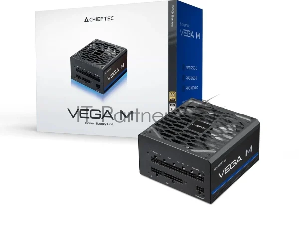Блок питания Chieftec Vega M PPG-1000-C (ATX 3.1, 1000W, 80 PLUS GOLD, Active PFC, 135mm fan, Gen5 PCIe, Full Cable Management) Retail