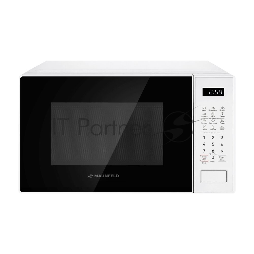 Микроволновая печь MAUNFELD MFSMO720EW02 белый, 20 л, 700 Вт, переключатели - сенсор 1 Микроволновая печь MAUNFELD MFSMO720EW02 белый, 20 л, 700 Вт, переключатели - сенсор 1