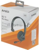 Гарнитура A4Tech HU-11 чёрный, проводная 4
