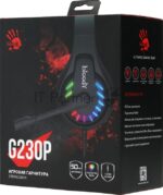 Гарнитура Bloody G230P чёрный, проводная, USB, подсветка 4