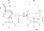 Кресло компьютерное Бюрократ CH-695NSL черный, экокожа, крестов. металл хром 12
