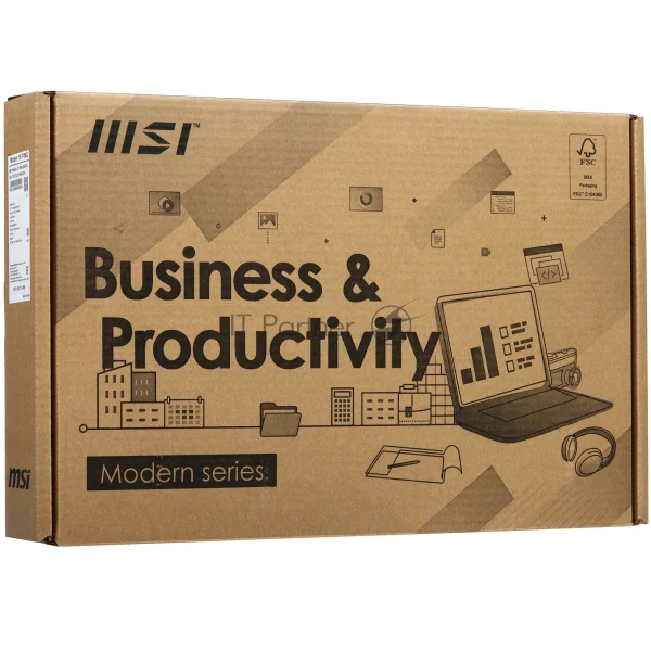 Ноутбук MSI Modern 15 F1MG/15.6"/IPS/Intel Core 5 120U/16GB/512GB SSD/Intel Graphics/Windows 11 Pro/серый/1.7kg