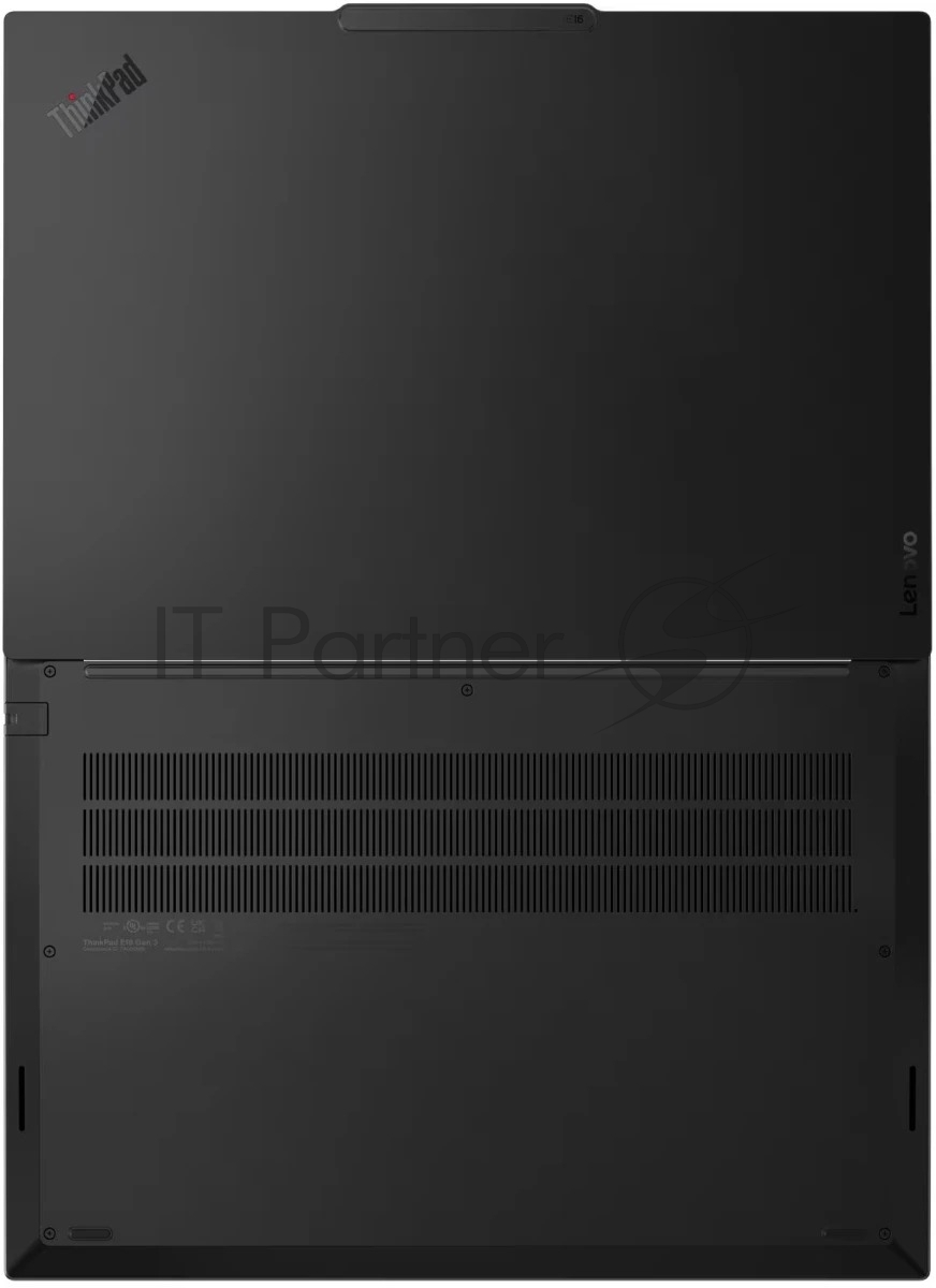 Ноутбук Lenovo ThinkPad E16 G3/16"/IPS/Intel Core Ultra 7 255H/16Gb/512Gb SSD/Intel Graphics/noOS/черный/1.63kg