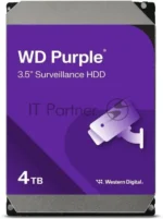 Жесткий диск Western Digital 4TB 5400 Purple Pro Surveillance, Cache 128MB 2