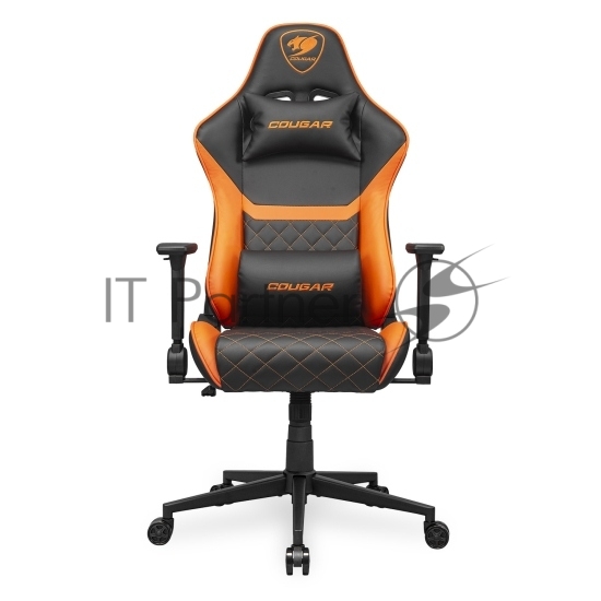 Кресло Cougar Armor One V2 чёрный, экокожа, 120 кг, регулируемые подлокотники, механизм качания 1