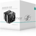 Кулер для процессора DEEPCOOL AG620 G2 LGA1954/1851/1700/AM5/AM4 (9шт/кор, TDP 270W, PWM, DUAL Black Fan 120mm, 6 тепл. трубок, черный) RET 1