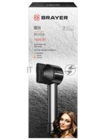 Фен BRAYER BR3028 черный, 1600 Вт, ионизация 9