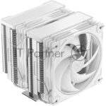 Кулер для процессора DEEPCOOL AG620 G2 WH LGA1954/1851/1700/AM5/AM4 (9шт/кор, TDP 270W, PWM, DUAL Black Fan 120mm, 6 тепл. трубок, белый) RET 6