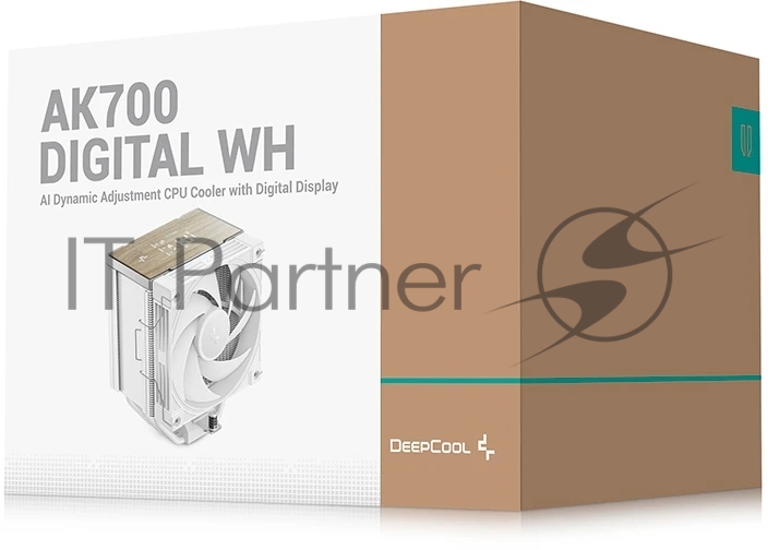 Кулер для процессора DEEPCOOL AK700 DIGITAL WH LGA1851/1700/1200/115X/AM5/AM4 (9шт/кор, TDP 260W, PWM, Fan 120mm, 7 тепл. трубок, Copper Base, белый) RET 1 Кулер для процессора DEEPCOOL AK700 DIGITAL WH LGA1851/1700/1200/115X/AM5/AM4 (9шт/кор, TDP 260W, PWM, Fan 120mm, 7 тепл. трубок, Copper Base, белый) RET 1
