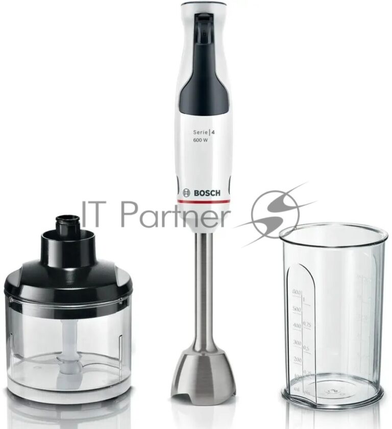 Блендер погружной Bosch MSM4W220 белый, 600 Вт, плавная регулировка, турбо 1