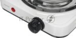 Плита настольная электрическая Centek CT-1508 белый, 1 кВт, ТЭН, конфорки - 1, эмаль, поворотные переключатели 3
