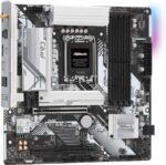 Материнская плата ASRock B760M Pro RS WiFi, LGA 1700, Intel B760, 4xDDR5, 4xSATA, 3xM.2, 1xPCIe 5.0 x16, 1xPCIe 3.0 x16, 1xHDMI, 1xDP, 1x2.5Gb LAN, Wi-Fi 6E, Bluetooth 5.3, 1xUSB-C 5Gbps, 3xUSB-A 5Gbps, 2xUSB-A 2.0, 3x3.5 мм, 7.1, mATX 3