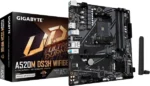 Материнская плата Gigabyte A520M DS3H WIFI6E, AM4, AMD A520, 4xDDR4, 4xSATA, 1xM.2, 1xPCIe 3.0 x16, 1xPCIe 3.0 x1, 1xHDMI, 1xDP, 1x1Gb LAN, Wi-Fi 6E, Bluetooth 5.3, 4xUSB-A 5Gbps, 4xUSB-A 2.0, 1xPS/2, 3x3.5 мм, 7.1, mATX 1
