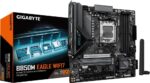 Материнская плата Gigabyte B850M EAGLE WIFI7, AM5, AMD B850, 4xDDR5, 4xSATA, 2xM.2, 1xPCIe 5.0 x16, 1xPCIe 3.0 x16, 1xHDMI, 2xDP, 1x2.5Gb LAN, Wi-Fi 7, Bluetooth 5.4, 1xUSB-C 10Gbps, 1xUSB-A 10Gbps, 2xUSB-A 5Gbps, 4xUSB-A 2.0, 1xPS/2, 3x3.5 мм, 7.1, mATX 1